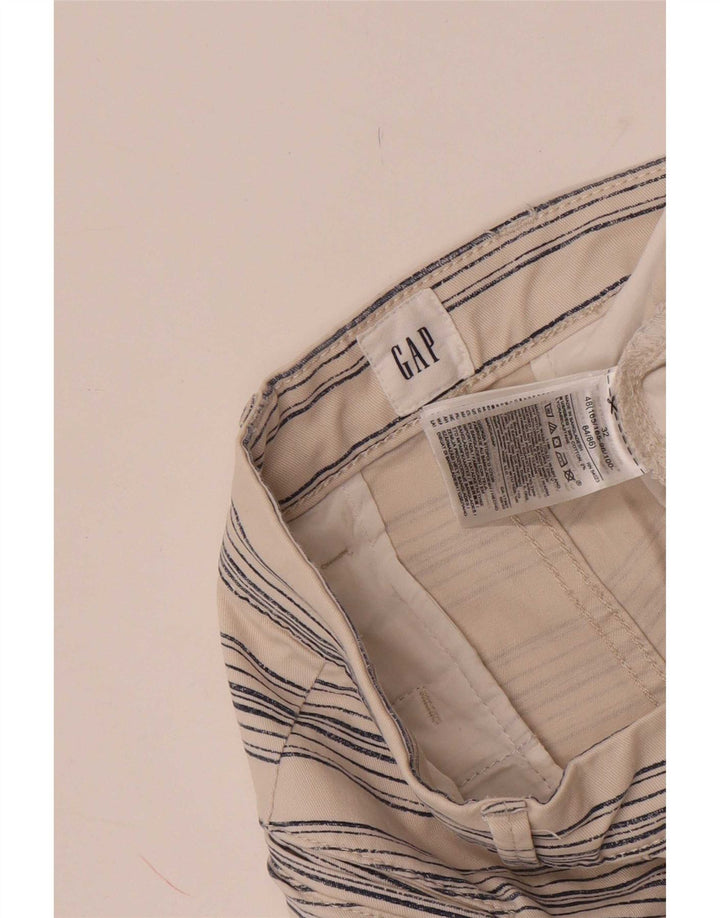 Pantaloncini chino da donna Gap W32 grandi in cotone a righe bianche