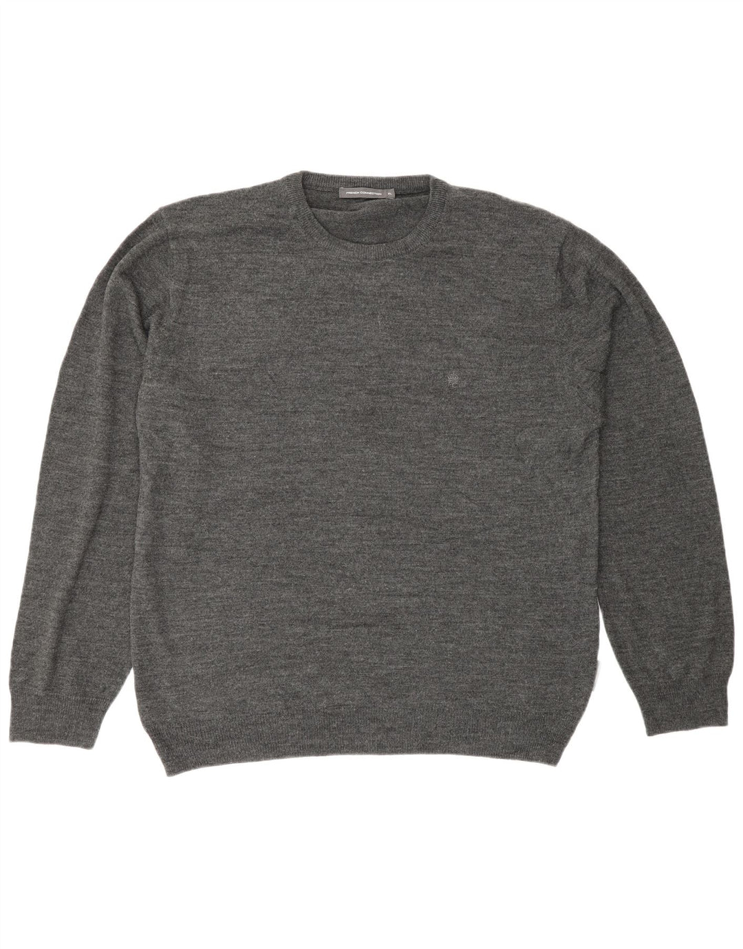 Maglione maglione girocollo da uomo French Connection XL grigio acrilico