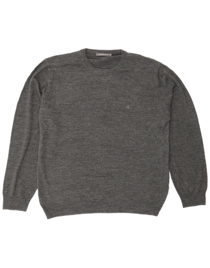 Maglione maglione girocollo da uomo French Connection XL grigio acrilico