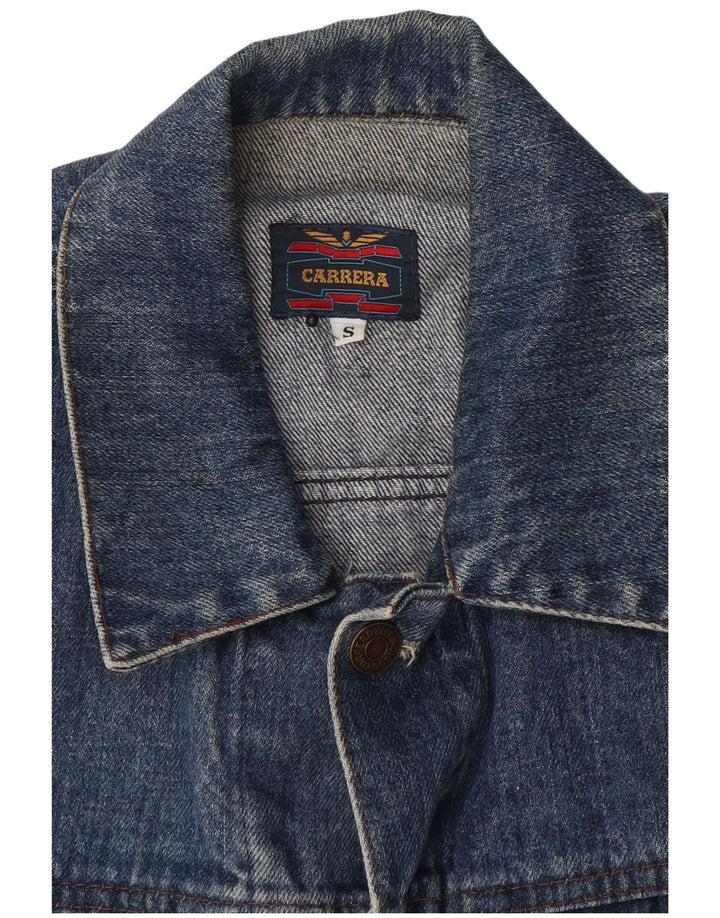Gilet in denim da uomo Carrera UK 36 piccolo blu