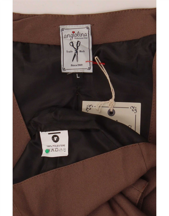 Gilet vintage da uomo grande marrone poliestere