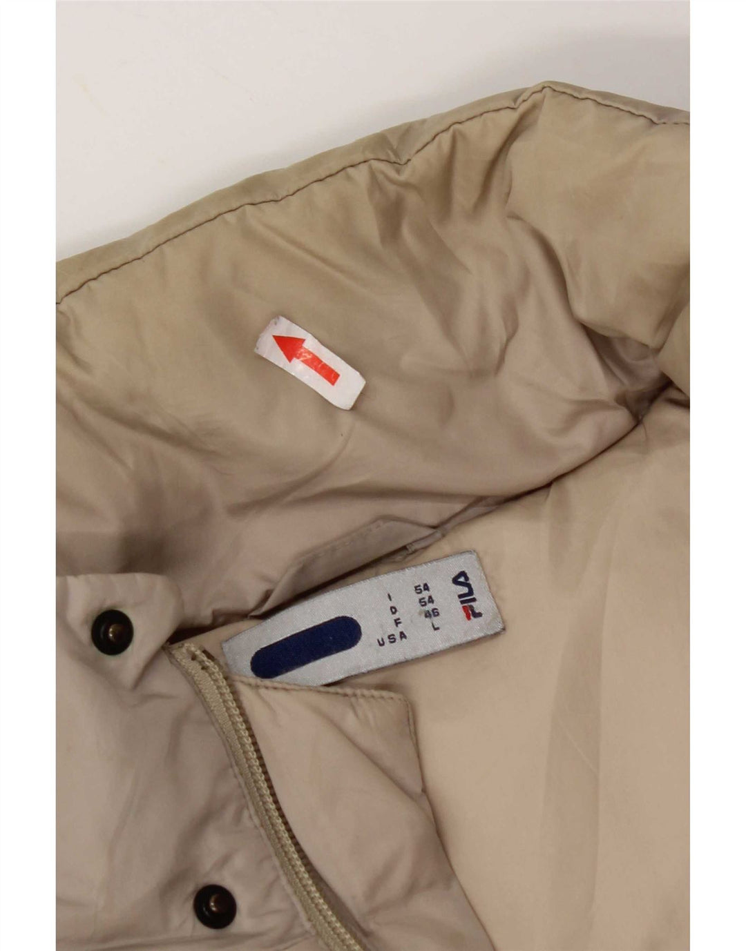 Giacca imbottita con cappuccio Fila da uomo IT 54 2XL Nylon grigio