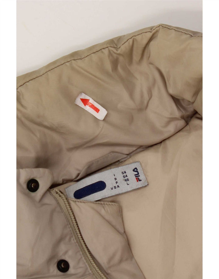 Giacca imbottita con cappuccio Fila da uomo IT 54 2XL Nylon grigio