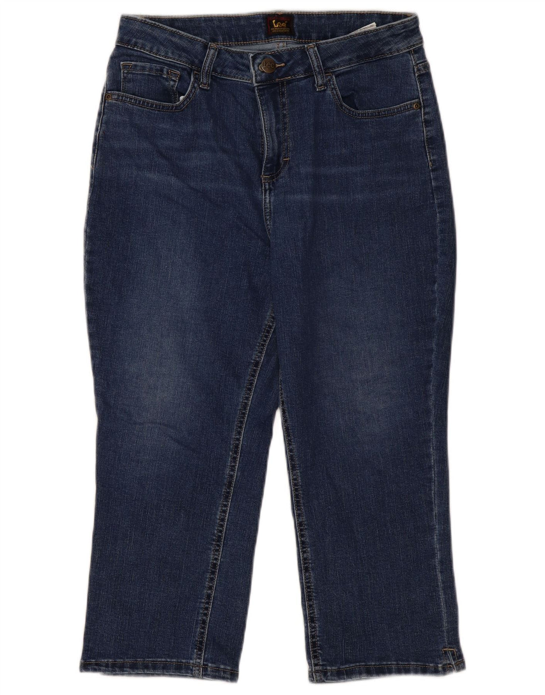 Jeans Capri da donna LEE US 10 Large W30 L21 Cotone blu