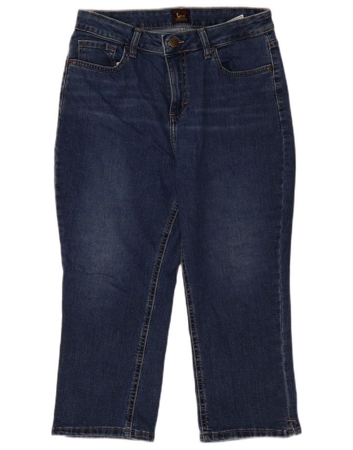 Jeans Capri da donna LEE US 10 Large W30 L21 Cotone blu