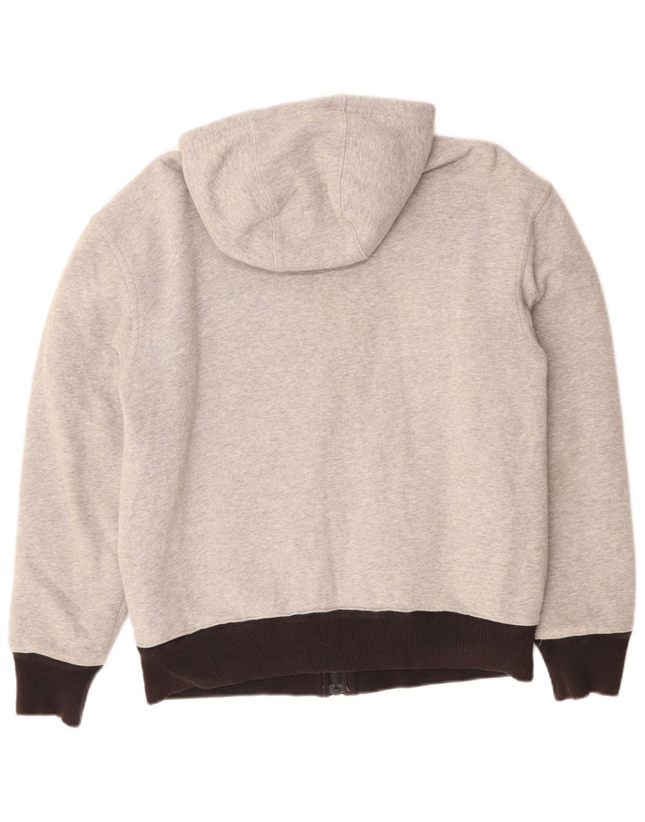 TIMBERLAND Maglione con cappuccio e zip da uomo in cotone color block grigio medio