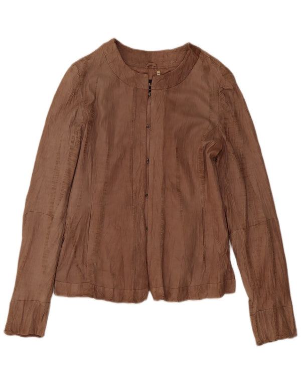 Giacca in Pelle Donna Liu Jo IT 46 Large in Pelle Marrone