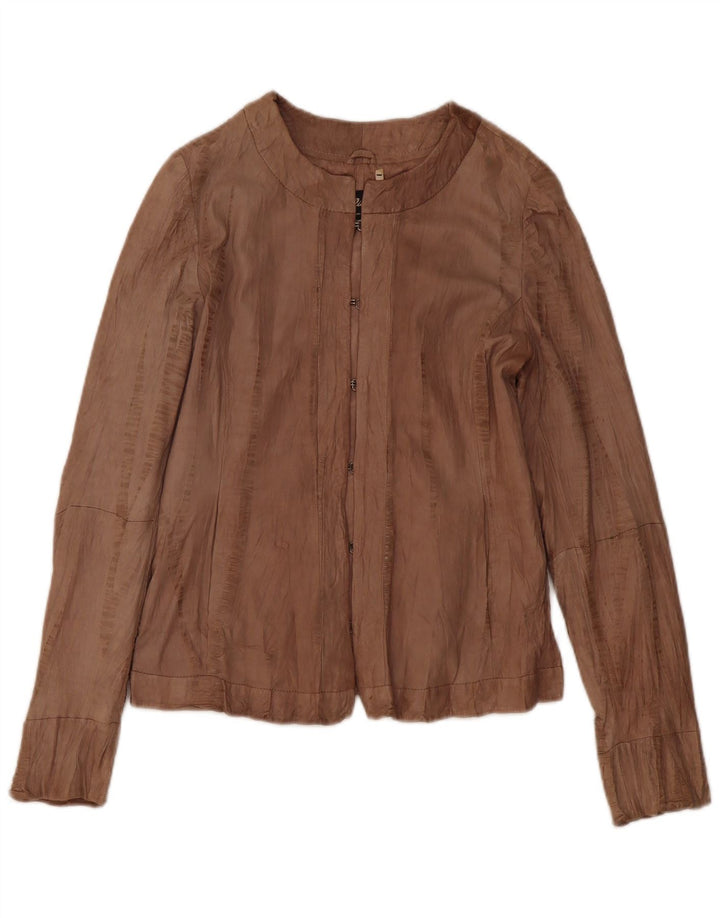 Giacca in Pelle Donna Liu Jo IT 46 Large in Pelle Marrone
