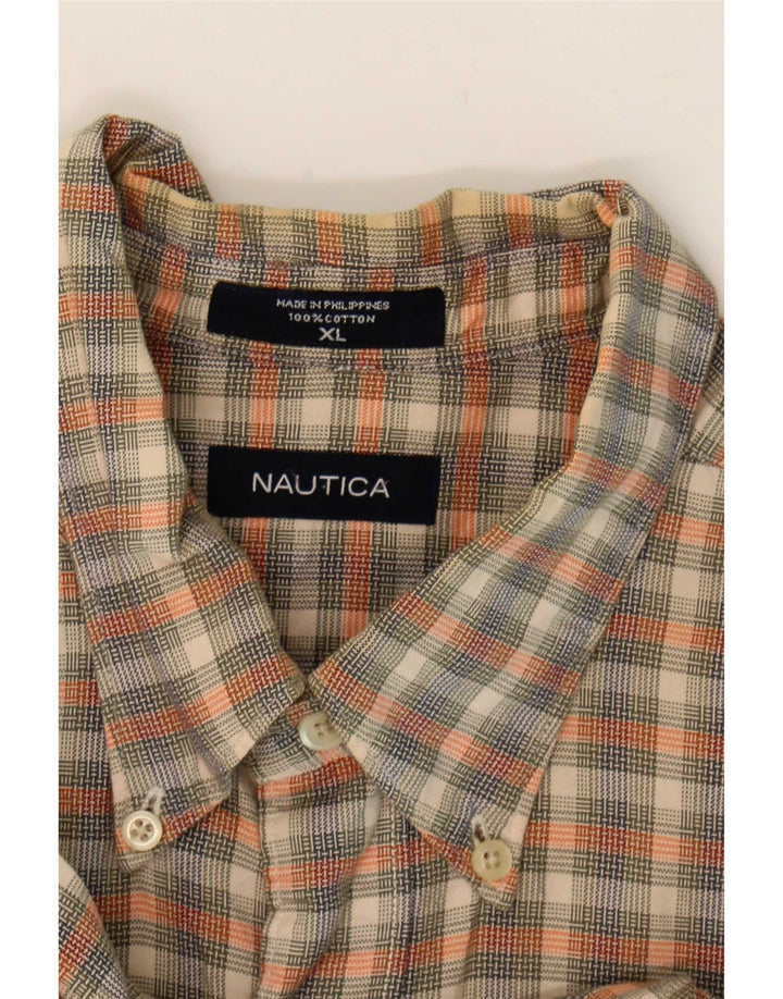 Camicia da uomo Nautica XL in cotone a quadri multicolore