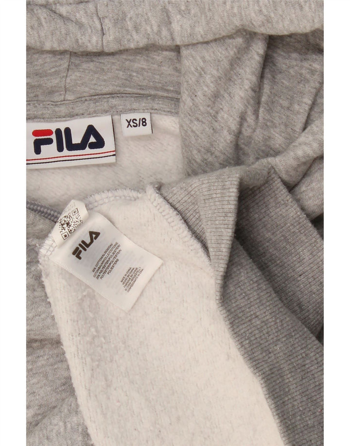 Felpa con cappuccio oversize da donna Fila UK 6 XS Cotone grigio