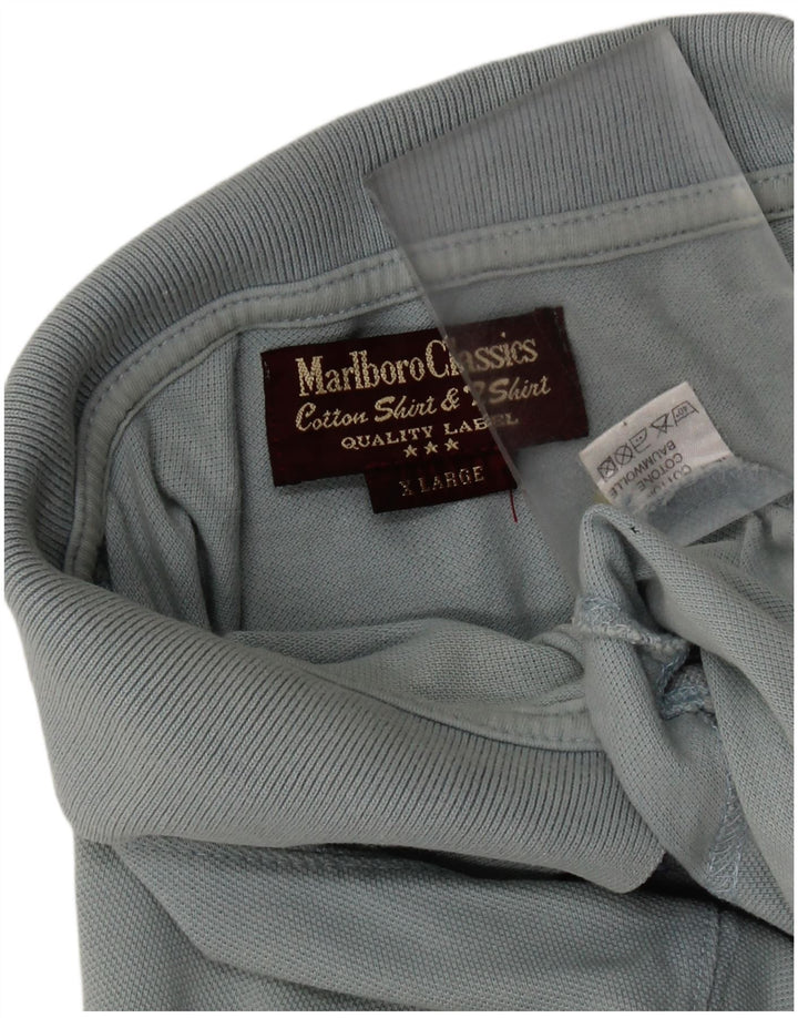 MARLBORO CLASSICS Polo da uomo XL in cotone blu