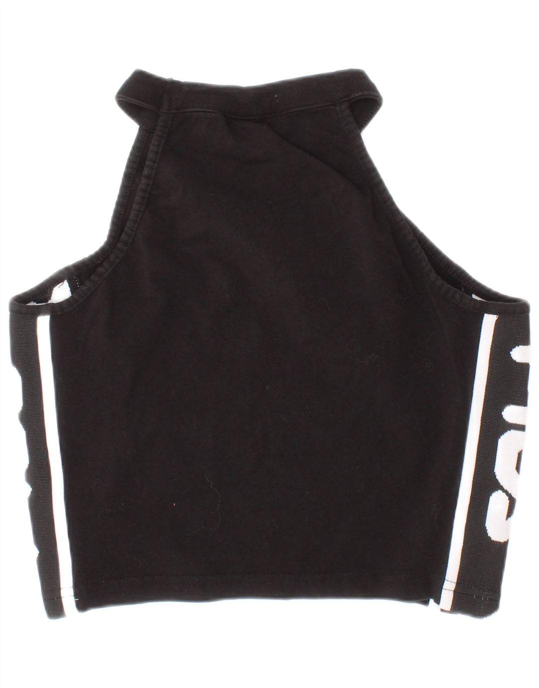Top corto con grafica da donna Fila XS in cotone nero