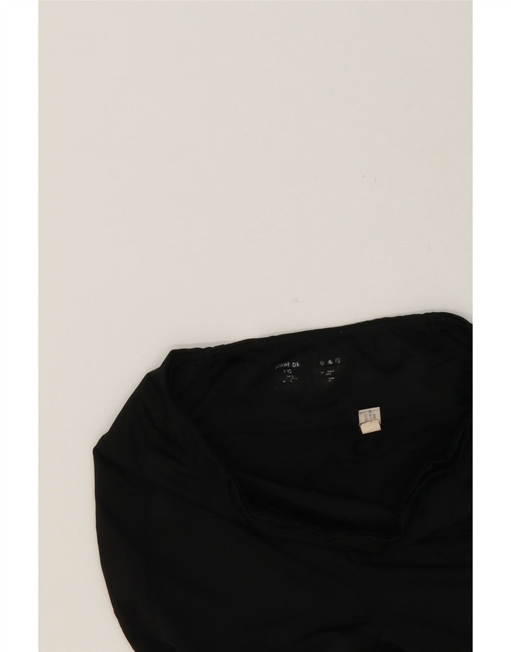 REEBOK Womens Leggings UK 14 Large  Black Polyester Vintage Reebok and Second-Hand Reebok from Messina Hembry 