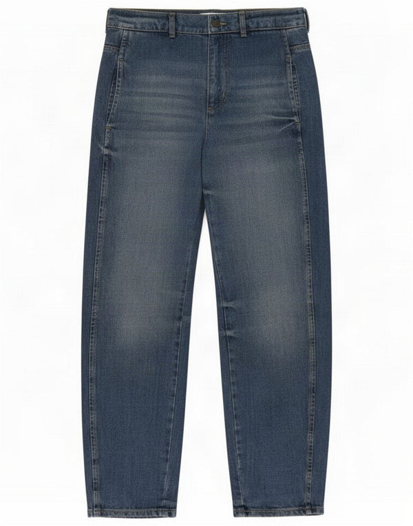 Zara Jeans larghi a vita alta da donna EU 32 2XS W22 L30 Blu