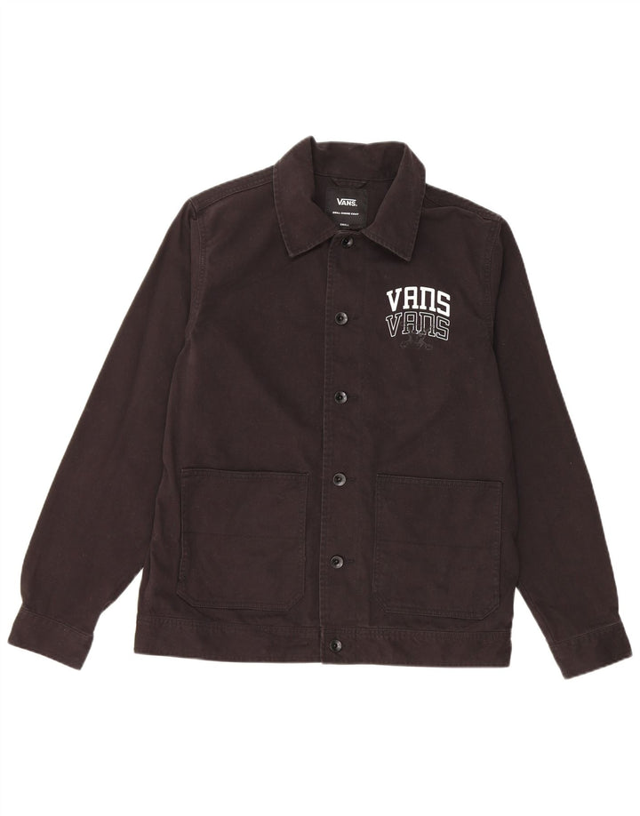 Giacca di jeans grafica da uomo Vans UK 36 piccola in cotone nero