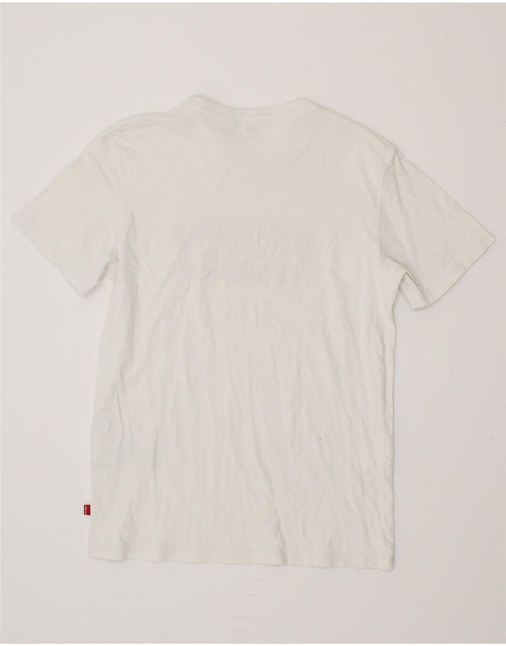 LEVI'S Mens Graphic T-Shirt Top Small White Cotton Vintage Levi's and Second-Hand Levi's from Messina Hembry 