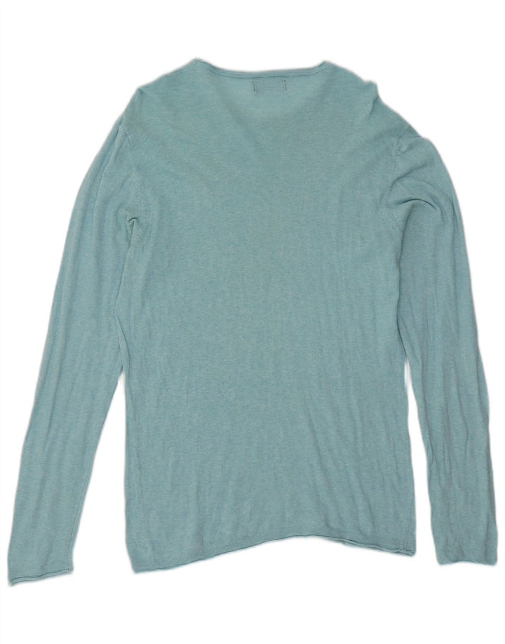Maglione maglione girocollo da uomo Zara grande blu