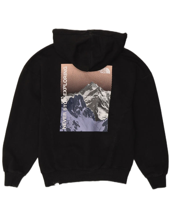 Felpa con cappuccio grafica da donna The North Face UK 10 piccola in cotone nero