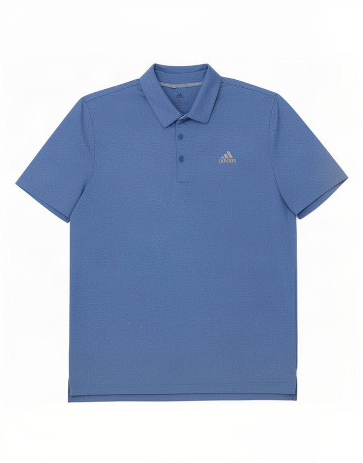 Polo Adidas da uomo grande in poliestere blu