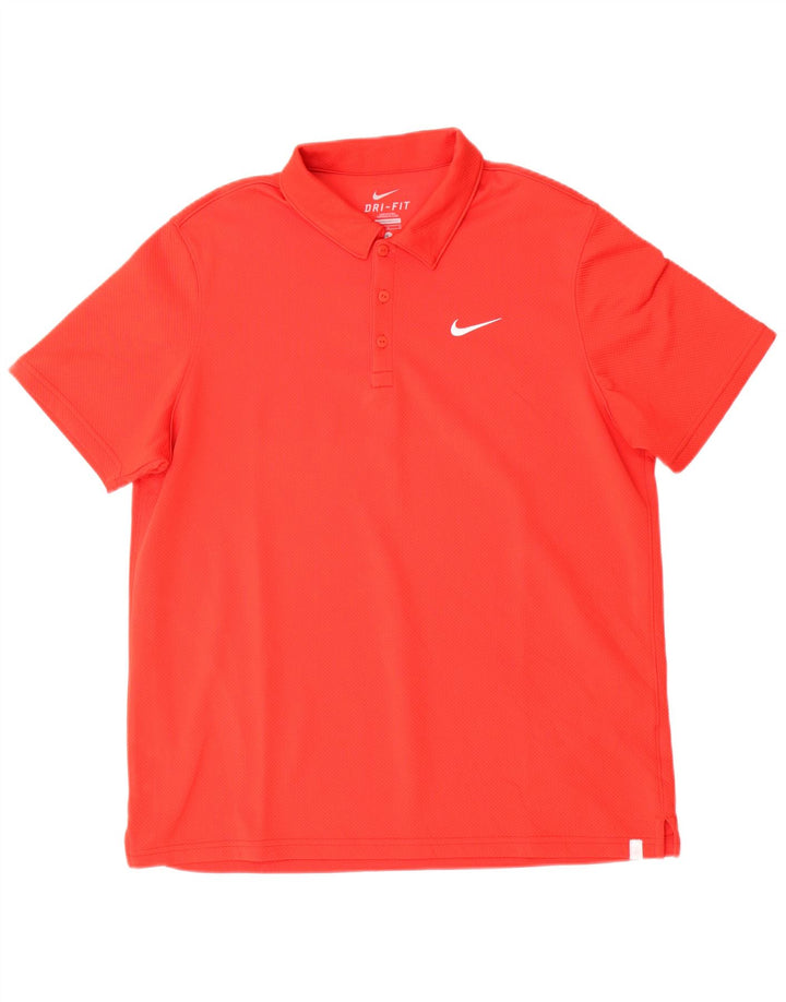 Polo Nike Dri Fit da uomo grande rossa