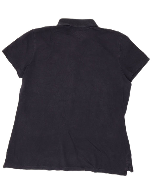 Polo da donna Tommy Hilfiger vestibilità classica UK 18 XL cotone blu navy
