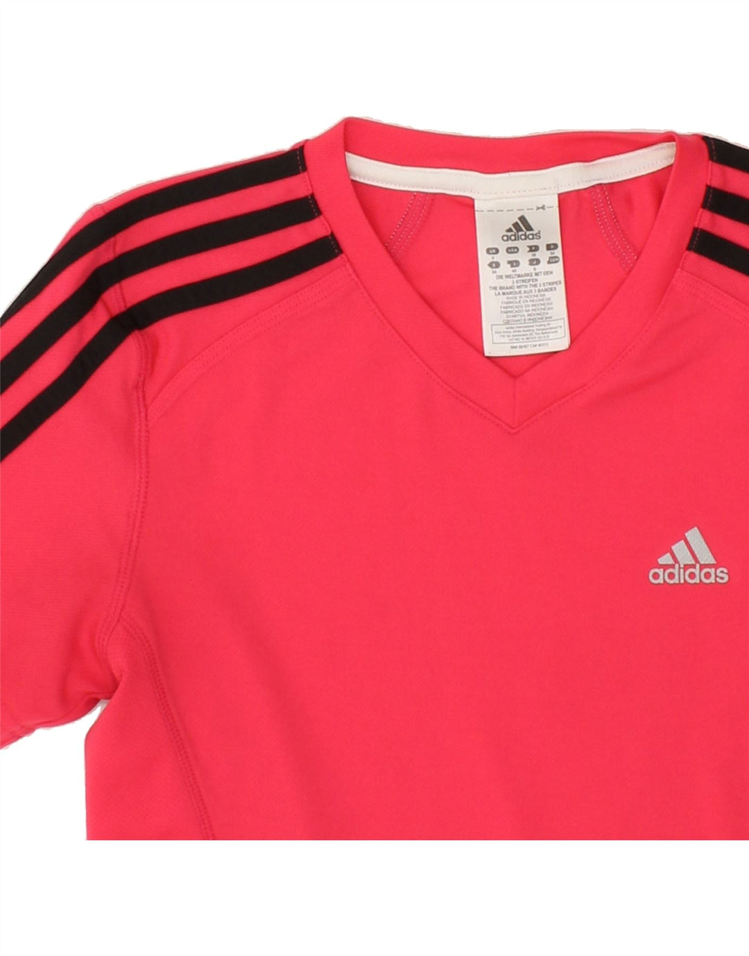 ADIDAS Womens T-Shirt Top UK 8 Small Pink Polyester Vintage Adidas and Second-Hand Adidas from Messina Hembry 