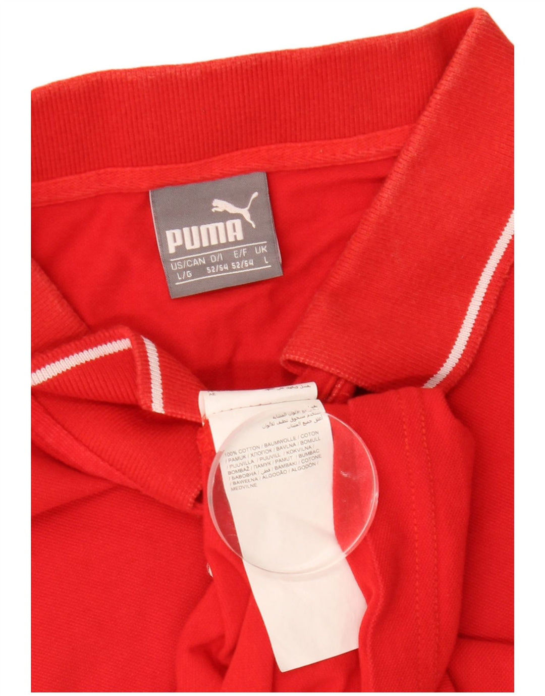 Polo PUMA da uomo grande rossa in cotone