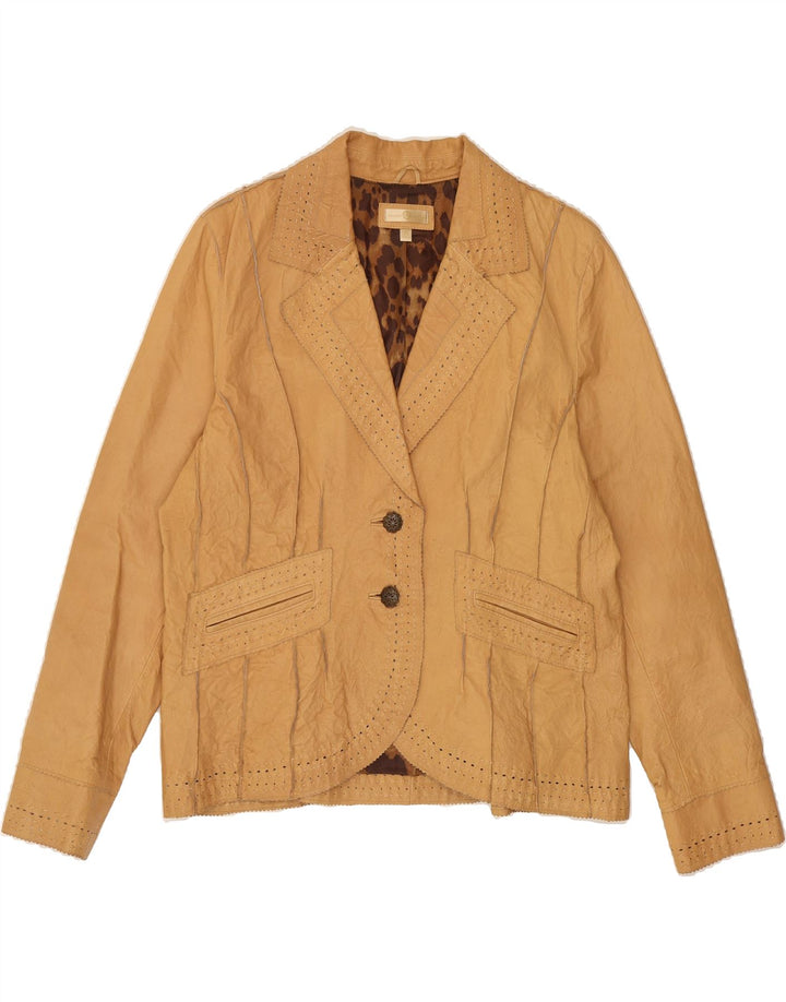 WILSONS Womens Leather 2 Button Blazer Jacket UK 18 XL Brown Leather Vintage Wilsons and Second-Hand Wilsons from Messina Hembry 