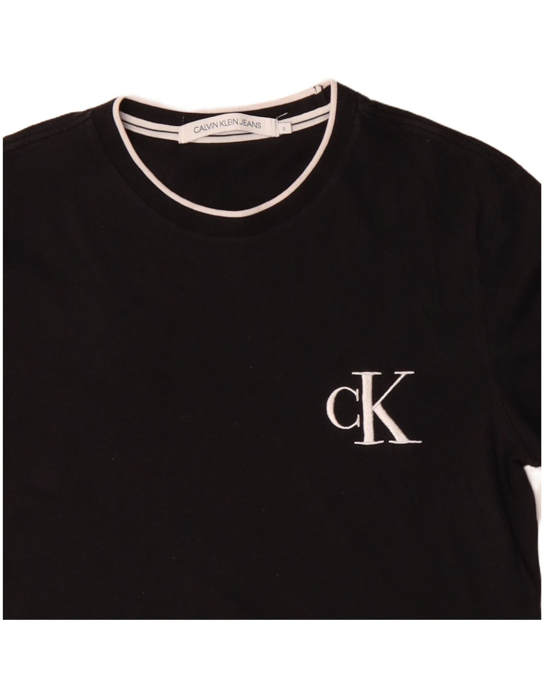 CALVIN KLEIN JEANS T-shirt da uomo Top piccola in cotone nero