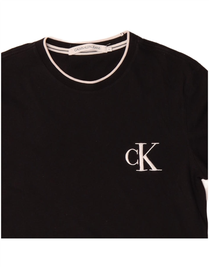 CALVIN KLEIN JEANS T-shirt da uomo Top piccola in cotone nero