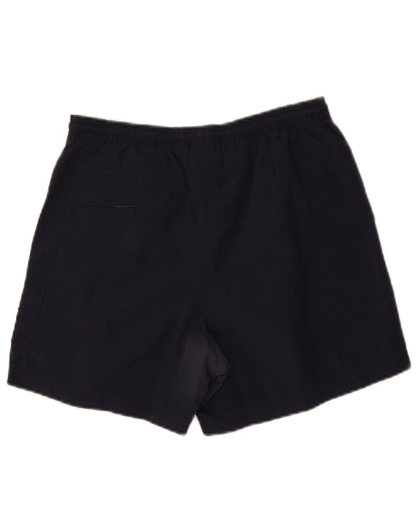 Pantaloncini sportivi regolari da uomo con grafica Adidas piccoli sportivi in poliestere blu navy