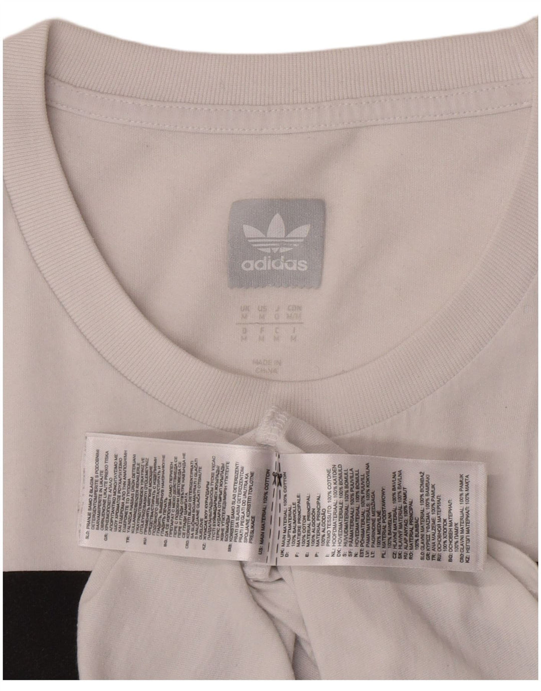 T-shirt grafica da uomo Adidas Top in cotone bianco medio