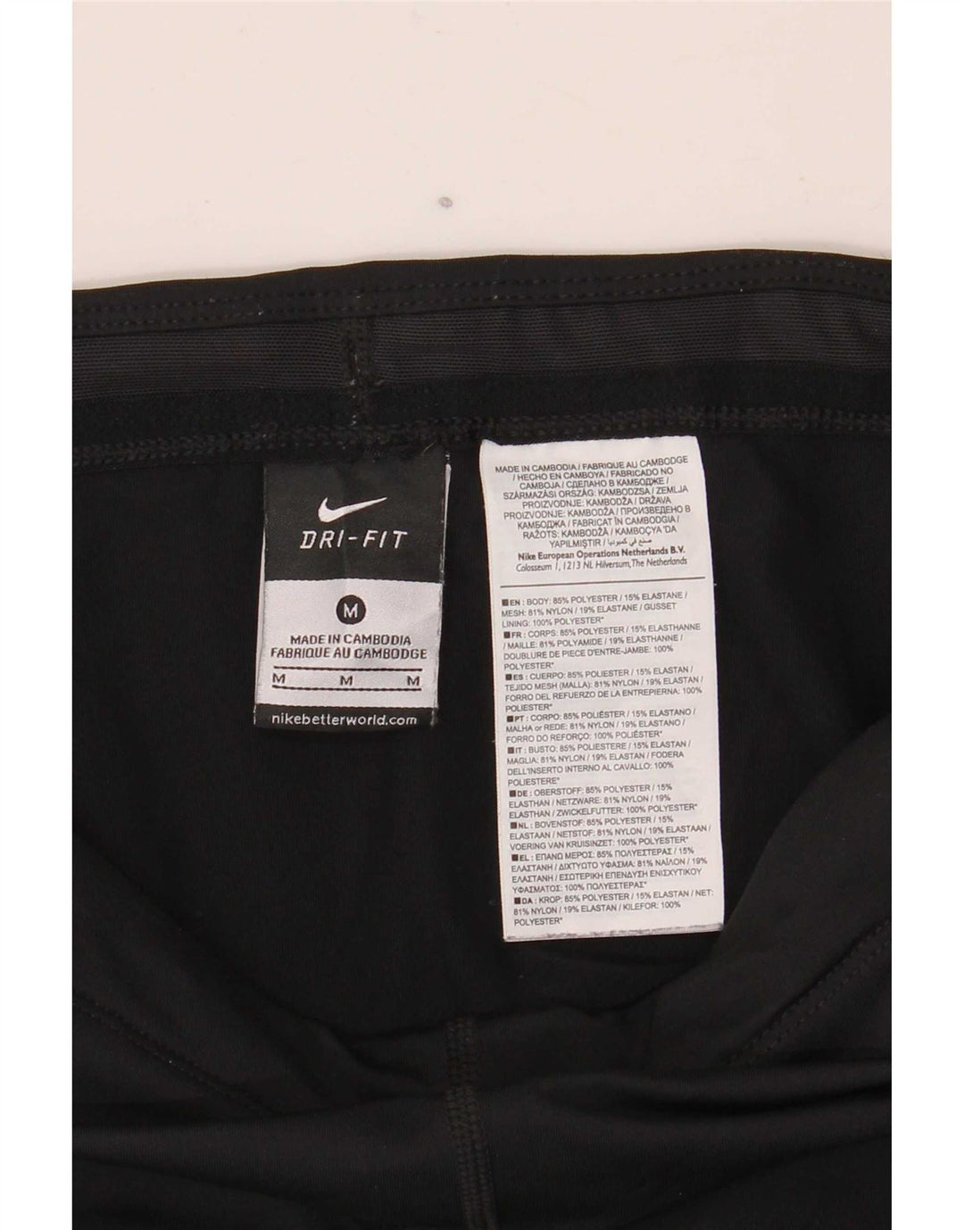 Leggings da donna Nike UK 14 medio nero poliestere sportivo