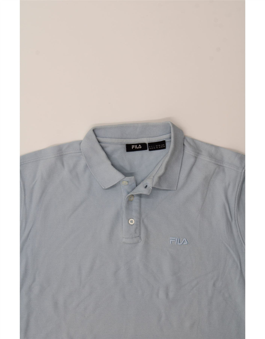 FILA Mens Polo Shirt XL Blue Cotton Vintage Fila and Second-Hand Fila from Messina Hembry 