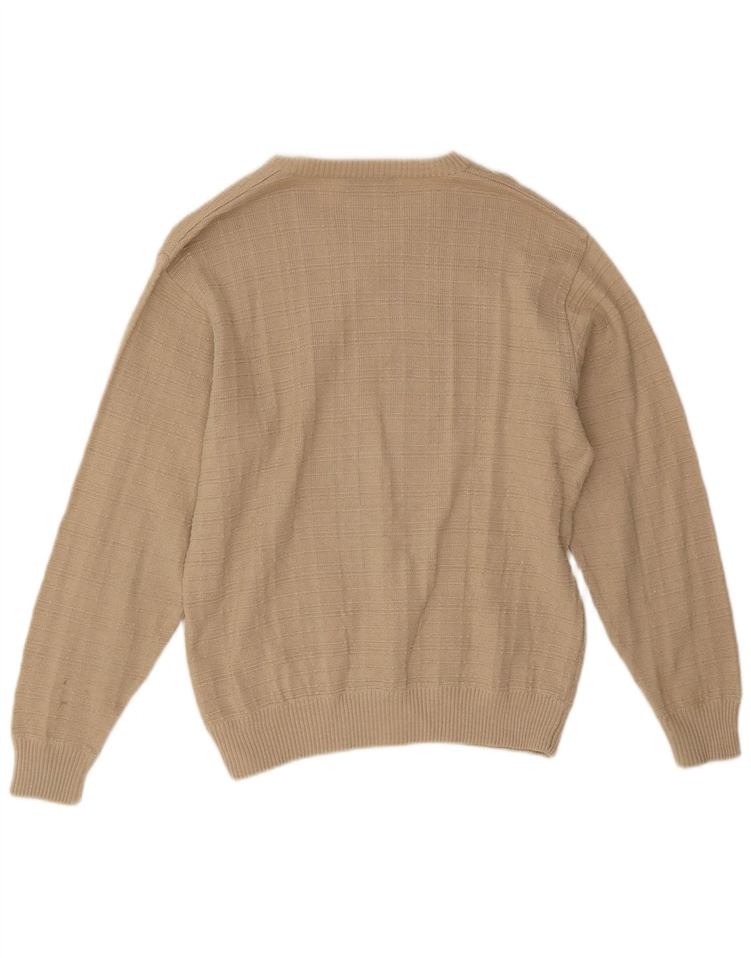 Maglione da uomo con scollo a V Marks & Spencer piccolo acrilico beige