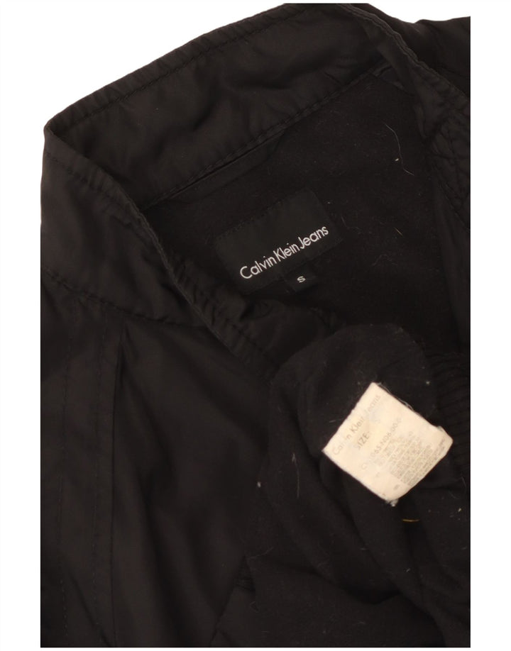 Giubbotto bomber da donna Calvin Klein Jeans UK 10 piccolo nylon nero