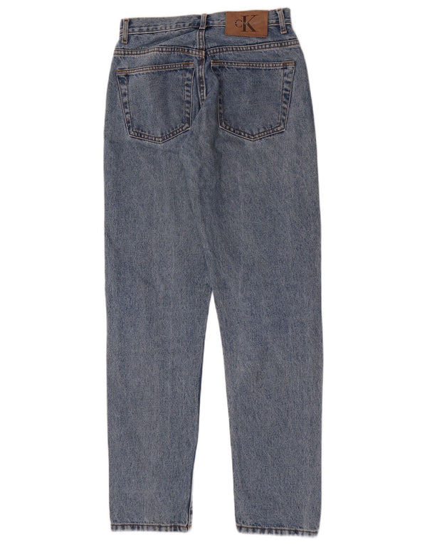 Jeans affusolati a vita alta da donna Calvin Klein US 4 Small W26 L32 cotone blu