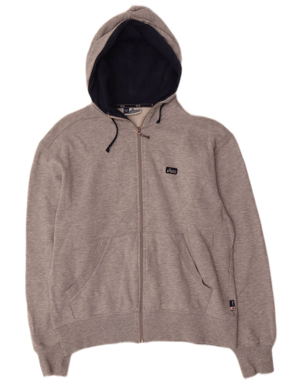 Maglione con cappuccio e zip da uomo Asics piccolo grigio screziato