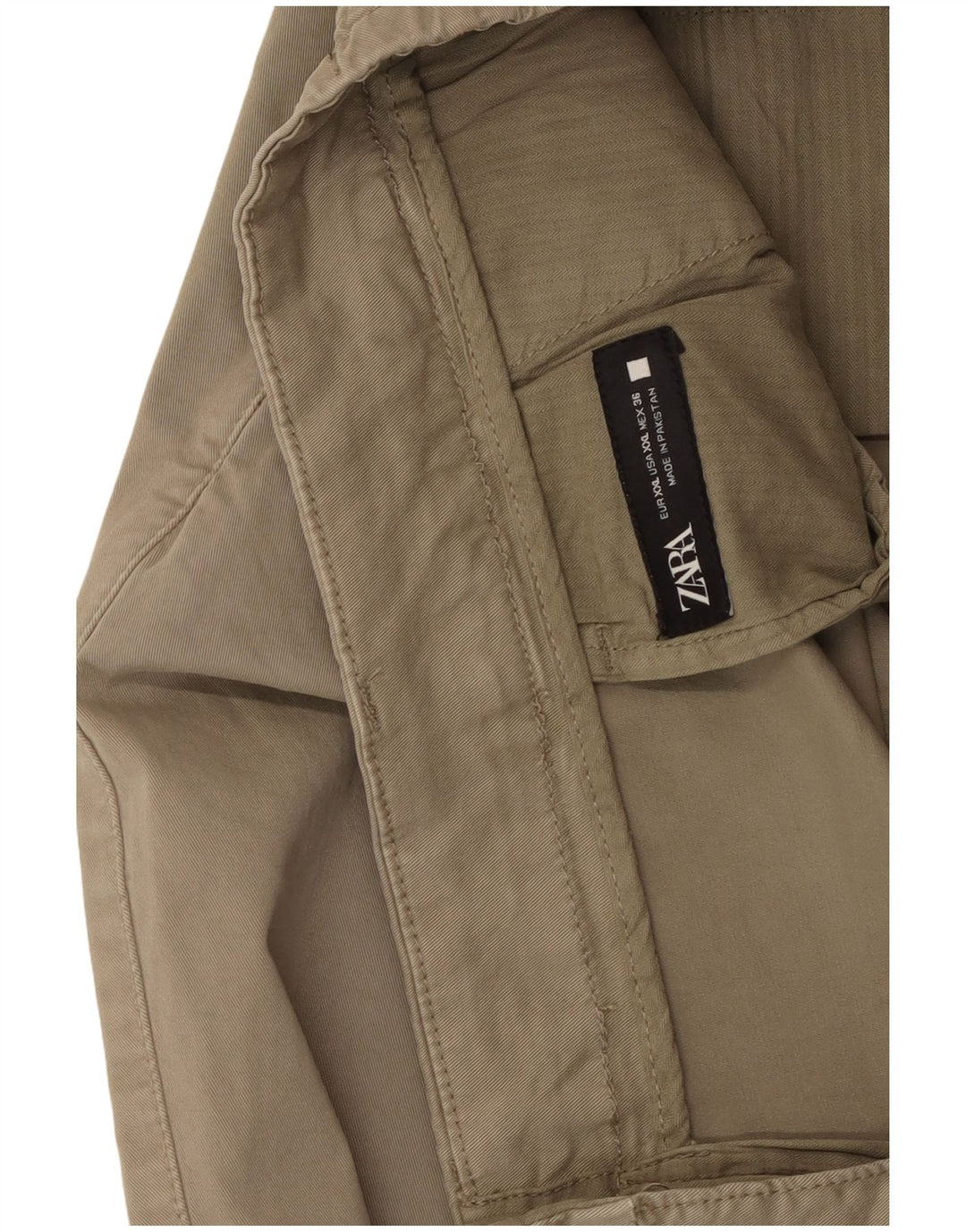 Pantaloni Chino affusolati da Uomo ZARA 2XL W36 L31 Cotone Beige