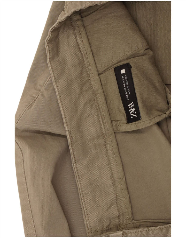 Pantaloni Chino affusolati da Uomo ZARA 2XL W36 L31 Cotone Beige