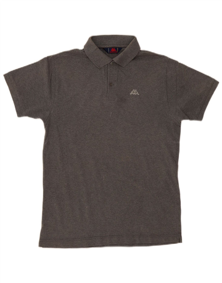 Polo Kappa Uomo In Cotone Grigio Medio