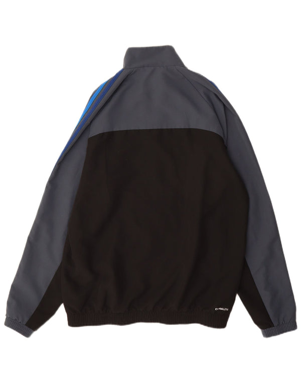Giacca superiore della tuta da uomo Adidas Climalite UK 40/42 Colore grigio medio