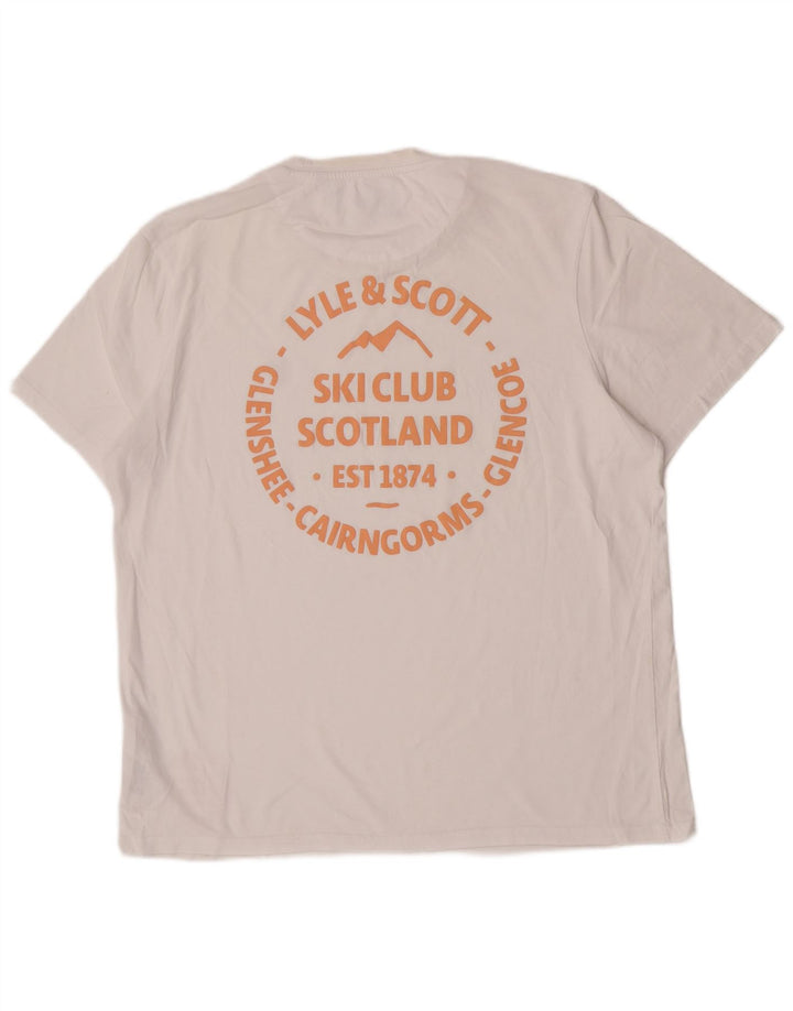 T-shirt grafica da uomo Lyle & Scott Top 2XL cotone bianco