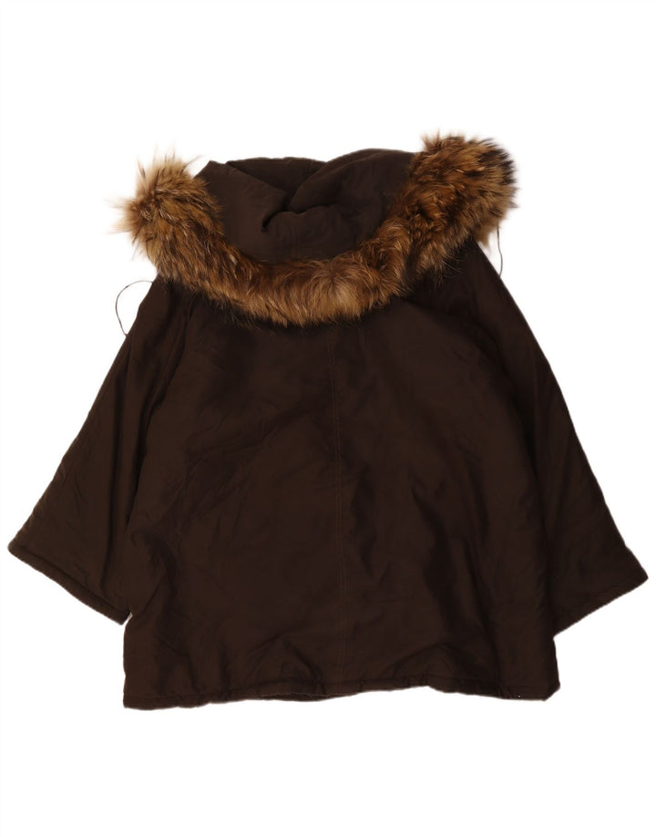 Parka oversize con cappuccio da donna Max Mara UK 8 piccolo marrone