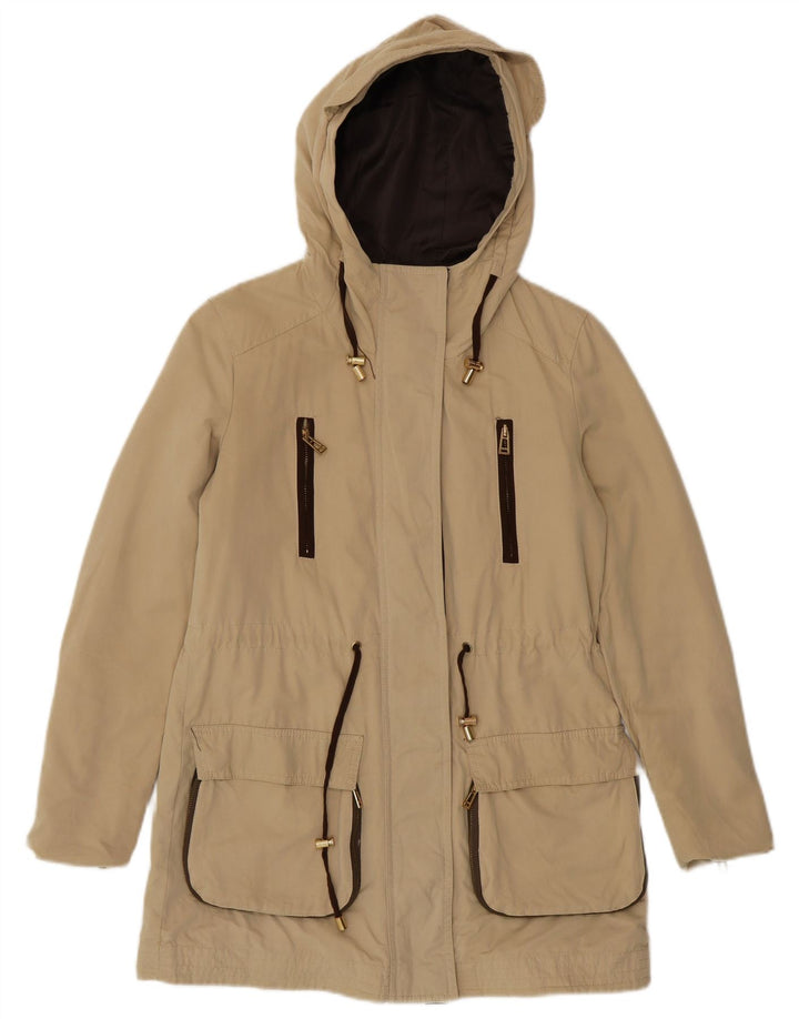 Giacca Parka con cappuccio da donna Zara UK 6 XS Poliestere beige