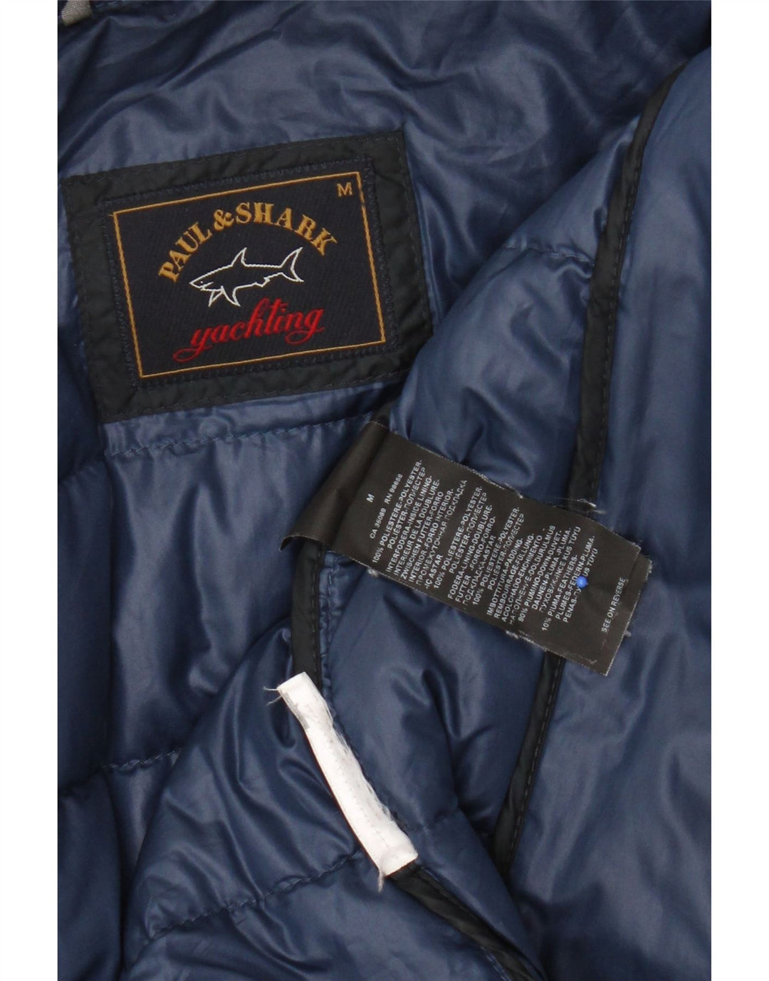 Giacca imbottita da uomo Paul & Shark UK 38 poliestere medio blu navy
