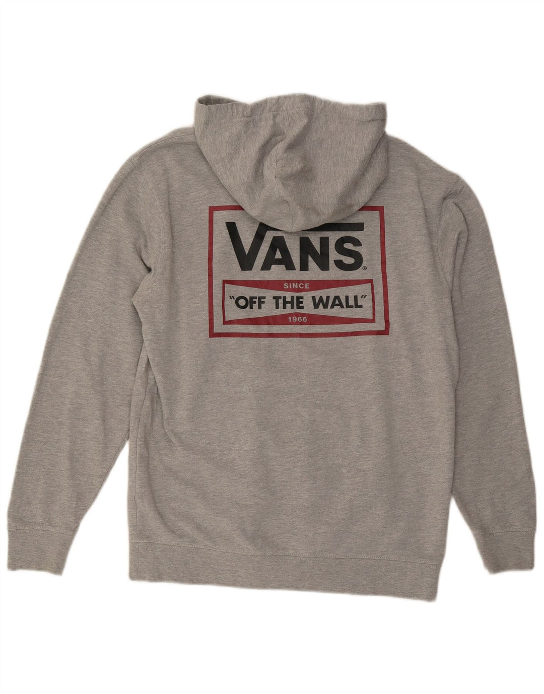 Felpa con cappuccio grafica da uomo VANS in cotone grigio medio