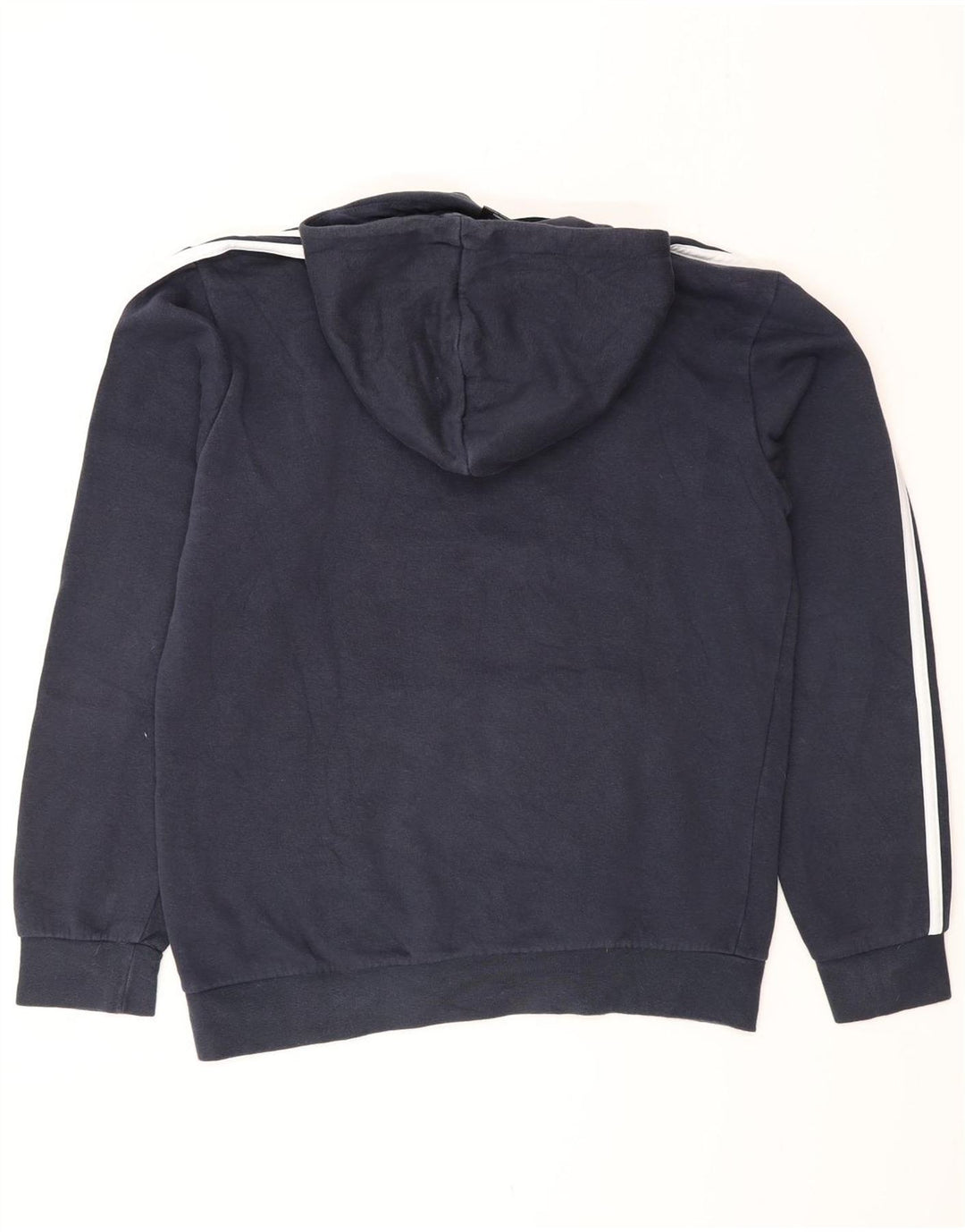 Felpa con cappuccio grafica da uomo Adidas media in cotone blu navy