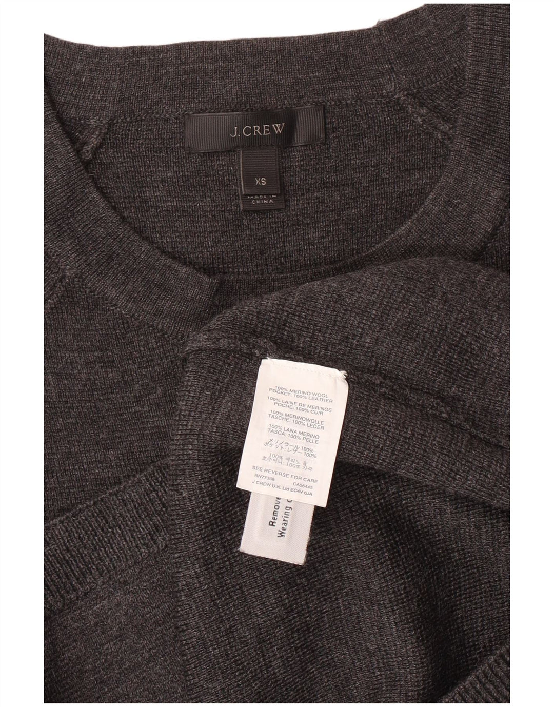 J. CREW Maglione maglione girocollo oversize da donna UK 6 XS Grigio