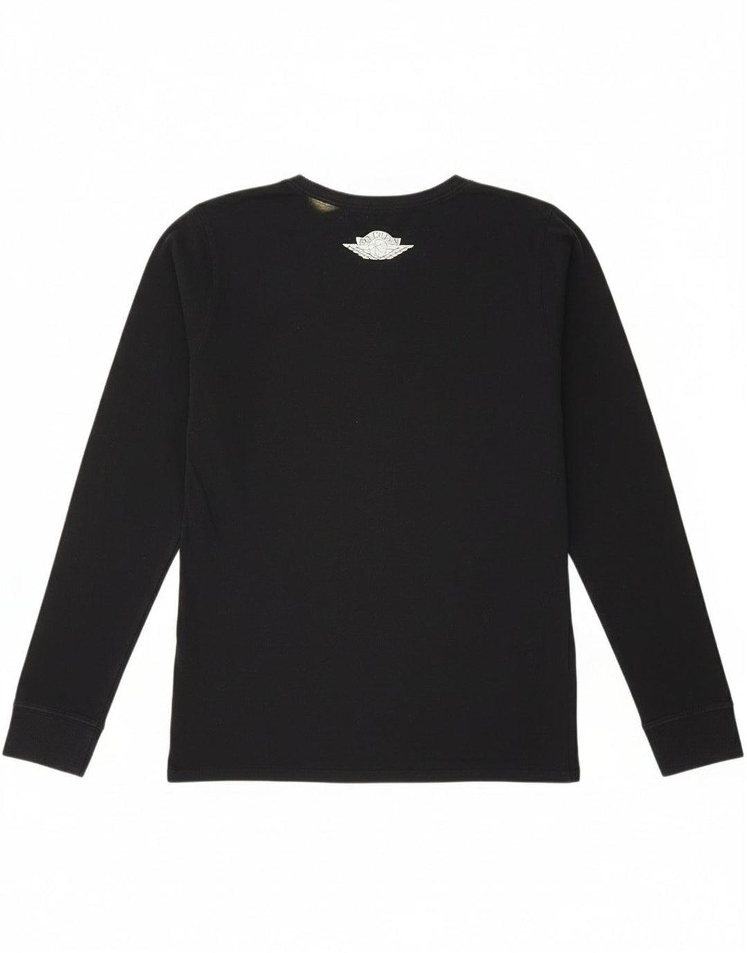 Top grafico da uomo Jordan a maniche lunghe piccolo in cotone nero